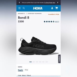 HOKA BONDI 8 BLACK WOMENS SIZE 8 worn twice. Comes with original box if you want